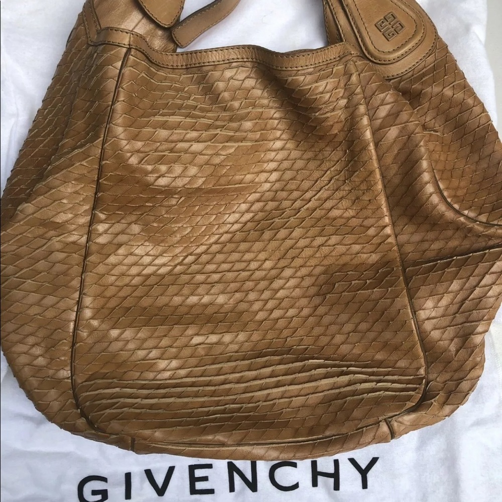 Authentic Givenchy Eclipse Hobo Bone Leather Bag - image 2